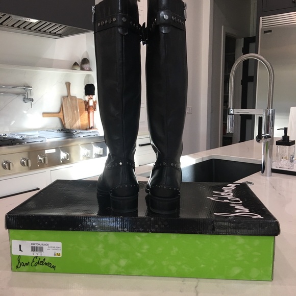 Sam Edelman Paxton Black Boots, Size 6 - Picture 3 of 5